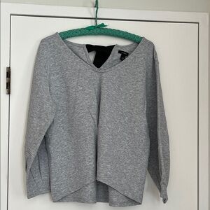 Halogen Heather Gray V-Neck Knit Top